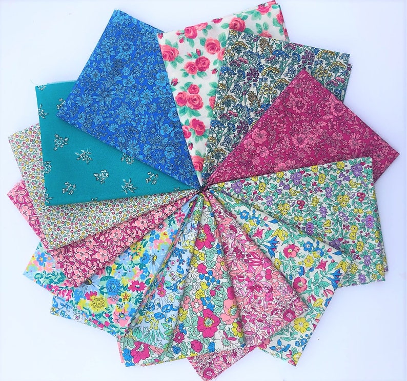Liberty Quilting Cotton Fat Quarter Bundle 13 Flower Show Etsy