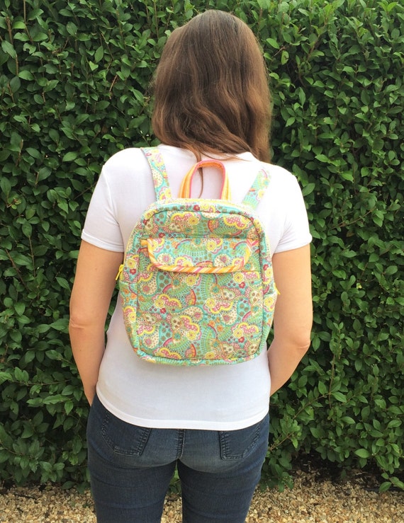 quilted cotton backpack