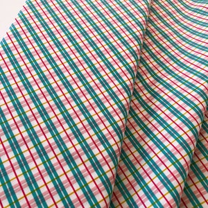 Liberty Christmas Fabric By The Fat Quarter/Half Metre/Metre Pink Green geometric, Deck The Halls, festive quilting cotton UK