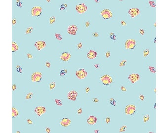 Liberty Fabric, Riviera Collection, Beach Hut Lasenby Cotton by the fat quarter/half metre/metre nautical quilting yellow seaside seashell