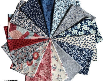 15 Liberty Fat Quarter Bundle - Arthurs Garden quilting cotton floral fabric