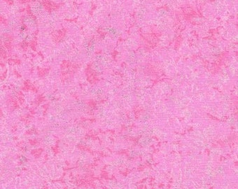 Michael Miller Fairy Frost fabric by the metre, Metallic Glitter Cotton fabric, CMO376 Garden pink