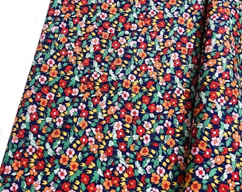 Liberty Fabric, Carnaby Collection Lasenby Cotton by the fat quarter/half metre/metre Picadilly Poppy quilting blue red