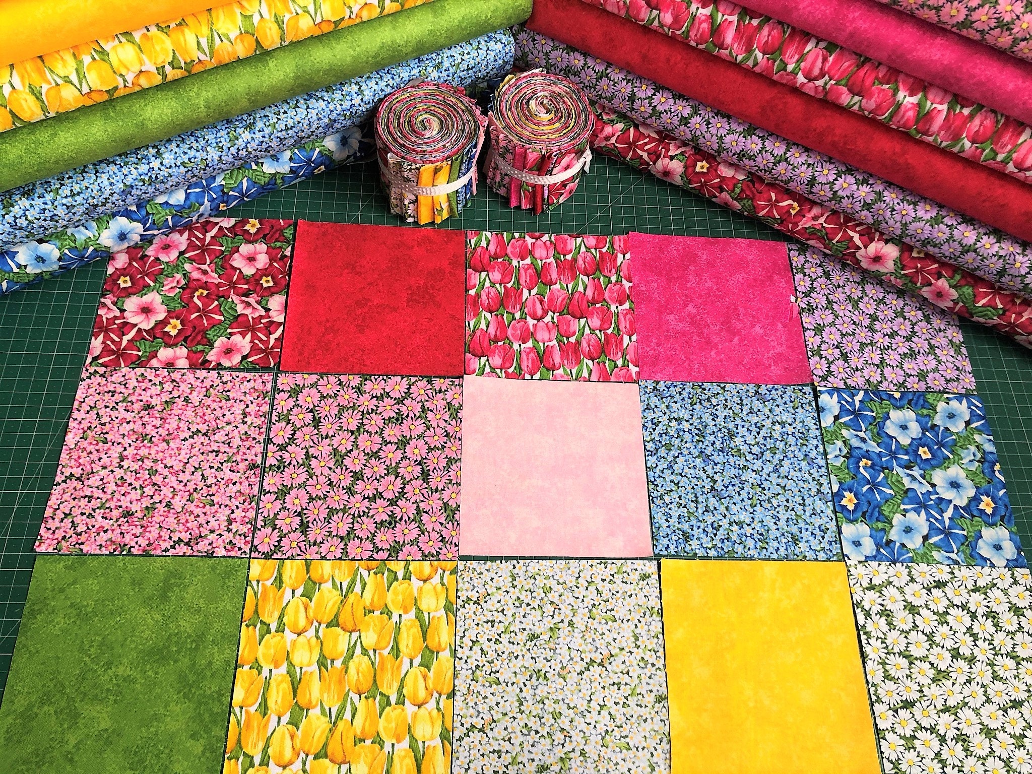 Jelly Roll Fabric Makower Summer Garden and Spraytime Etsy UK