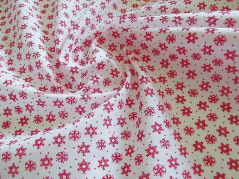 Christmas Snowflake Polycotton Fabric - by the metre bild 1