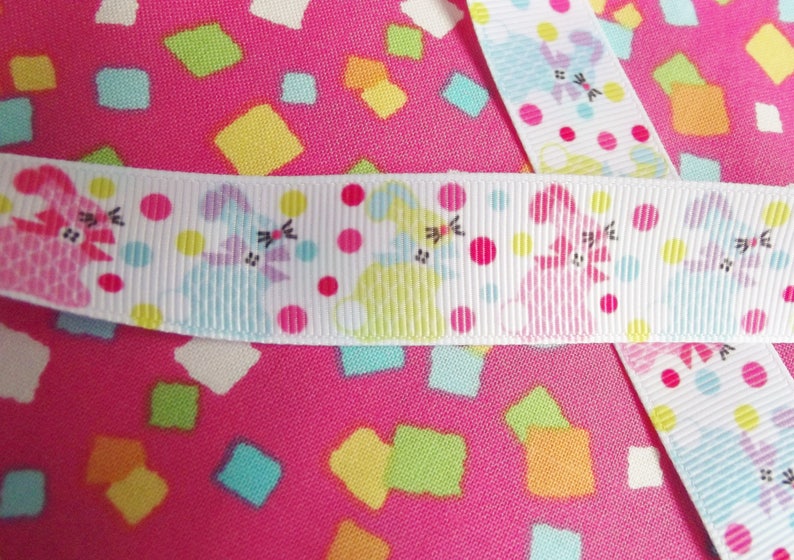 Easter Bunny Grosgrain Ribbon, 22mm 2 metres image 5