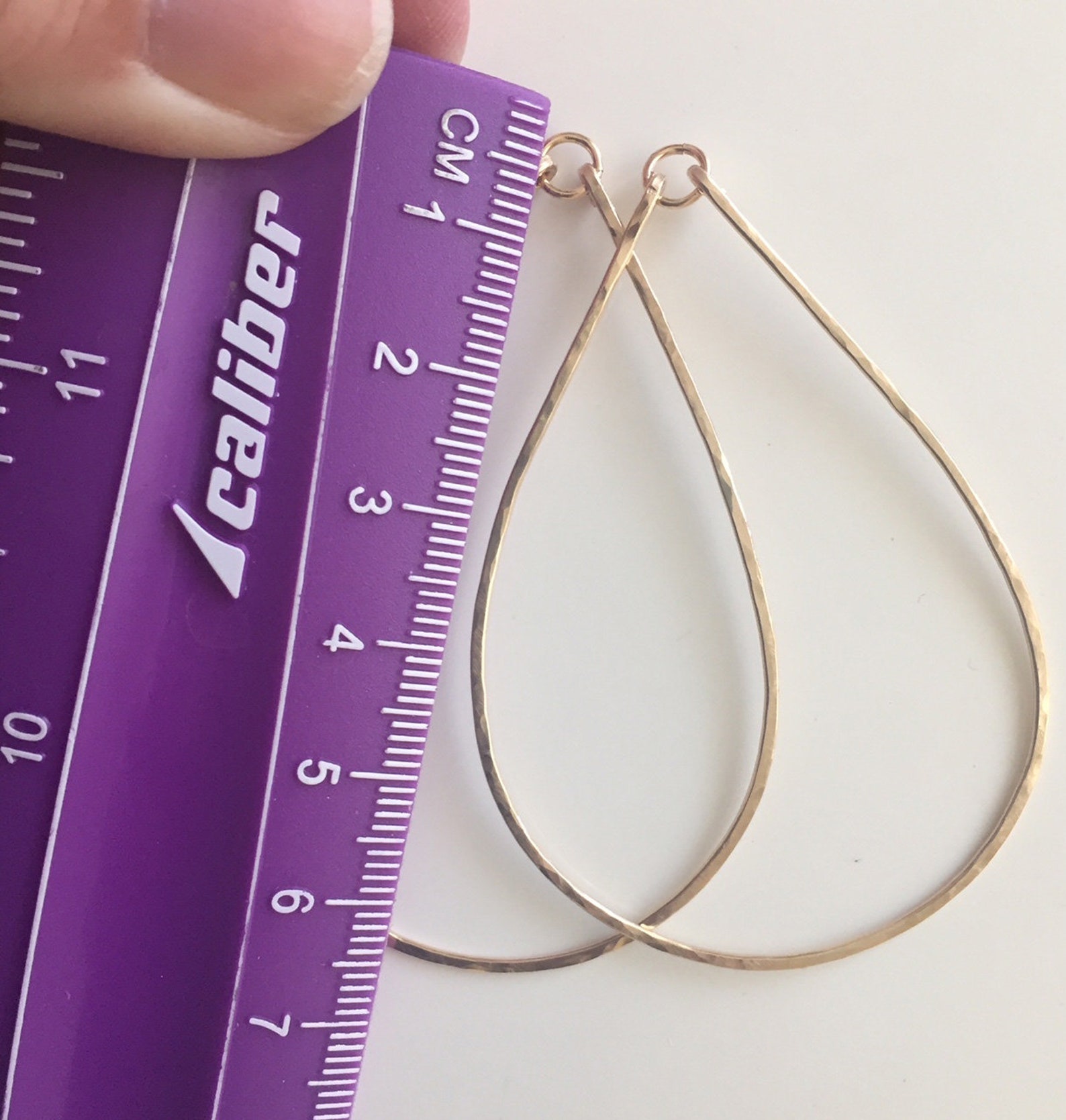 14k Gold Filled 65mm OR 70mm Handmade Hammered Hoop , 2 PIECES, 1 Pair, Sterling, 14k Yellow