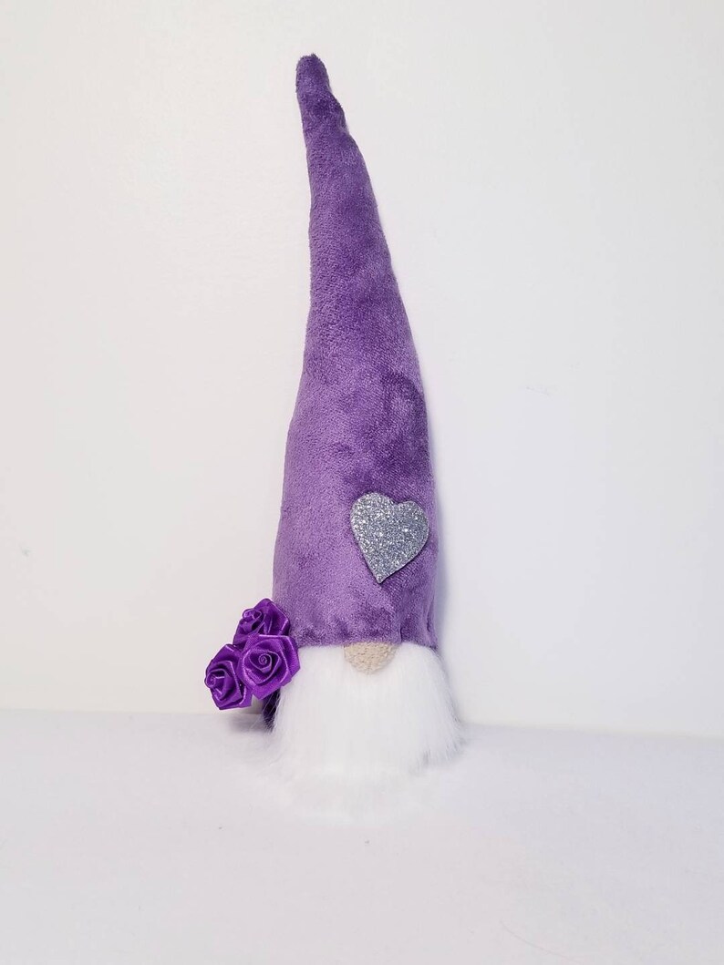 Valentine Gnome Couple with Sign Purple Gnomes Swedish gnome | Etsy