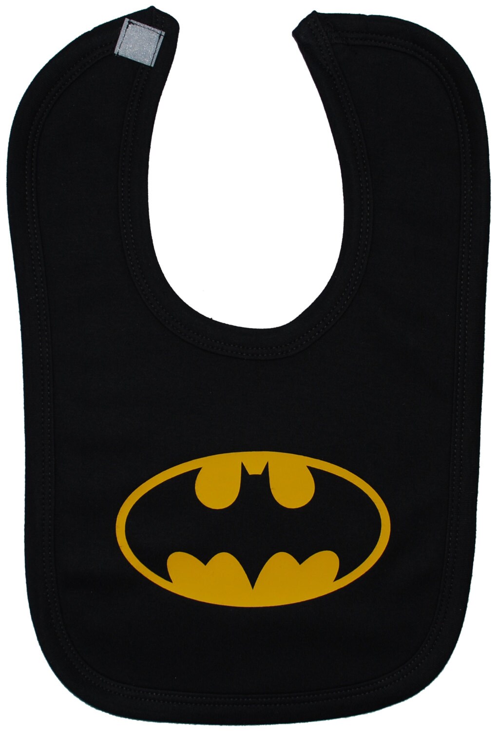 Bat Baby Feeding Bib Newborn-3y Approx Batman Boy Girl Gift Touch Fastener Black 