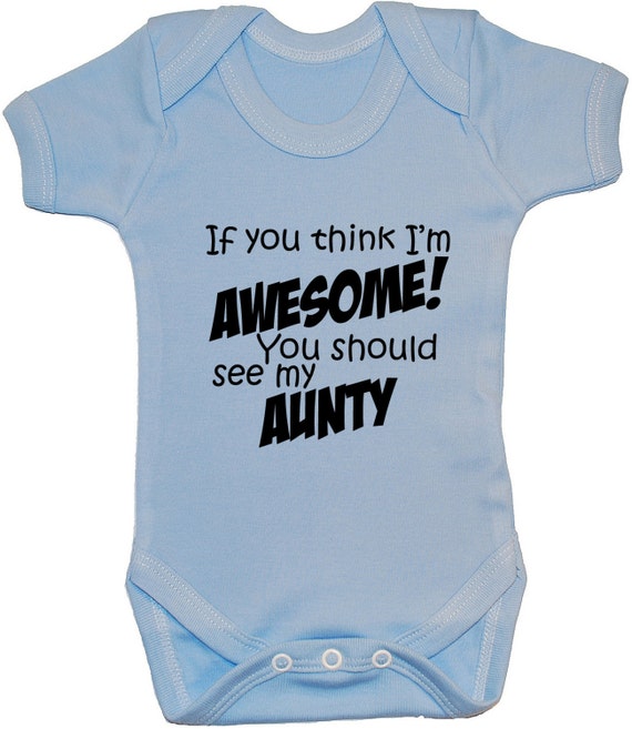 Niece Aunty..Babygrow Bodysuit Romper T-Shirt /& Feeding Bib 0-24m Girl Funny