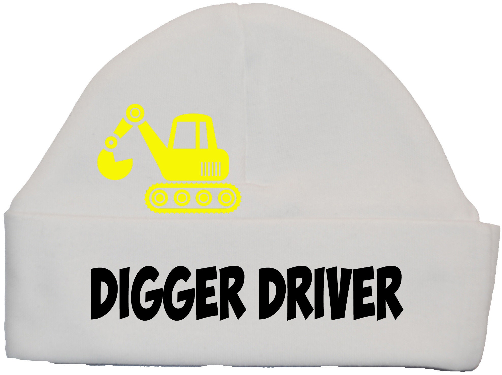 Digger Driver Baby Beanie Hat Cap 012 Months Unisex Boy Girl Etsy UK