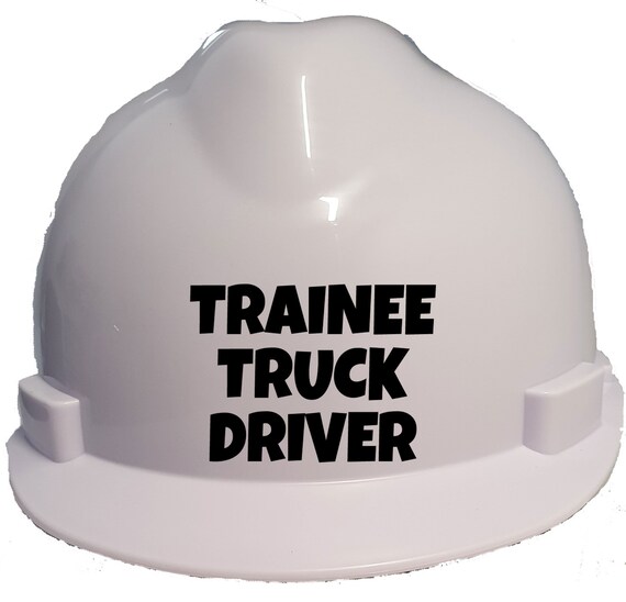 Personalized Kids' Hard Hat – 'Trainee Digger Driver' Safety Helmet With Chin Strap & Ratchet Adjust (Ages 1-12)-626066