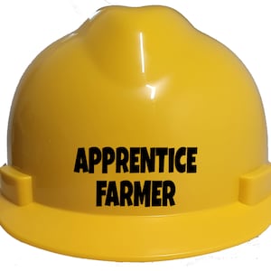 Children's Hard Hat Apprentice Farmer Kids, Toddler Safety Construction Helmet with Chin Strap One Size for 1-12 Years Approx.