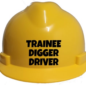 Children's Hard Hat Trainee Digger Driver Kids, Toddler Safety Construction Helmet with Chin Strap One Size for 1-12 Years Approx.