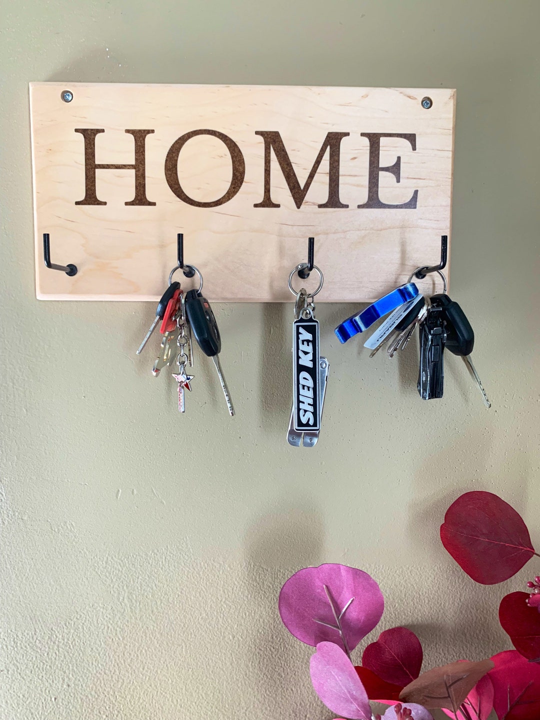 Key Rack Decal Personalized Wall Key Rack - Etsy