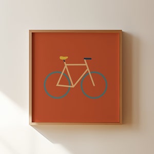 Line Art Bicycle Print | Road Bike Poster | Minimalist Wall Art | Retro Poster | Digital Download