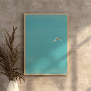 Girl Floating in Pool Swimming Wall Art Pool Print Beach Art Pool House Decor Minimalist People Print Digital Download image 8