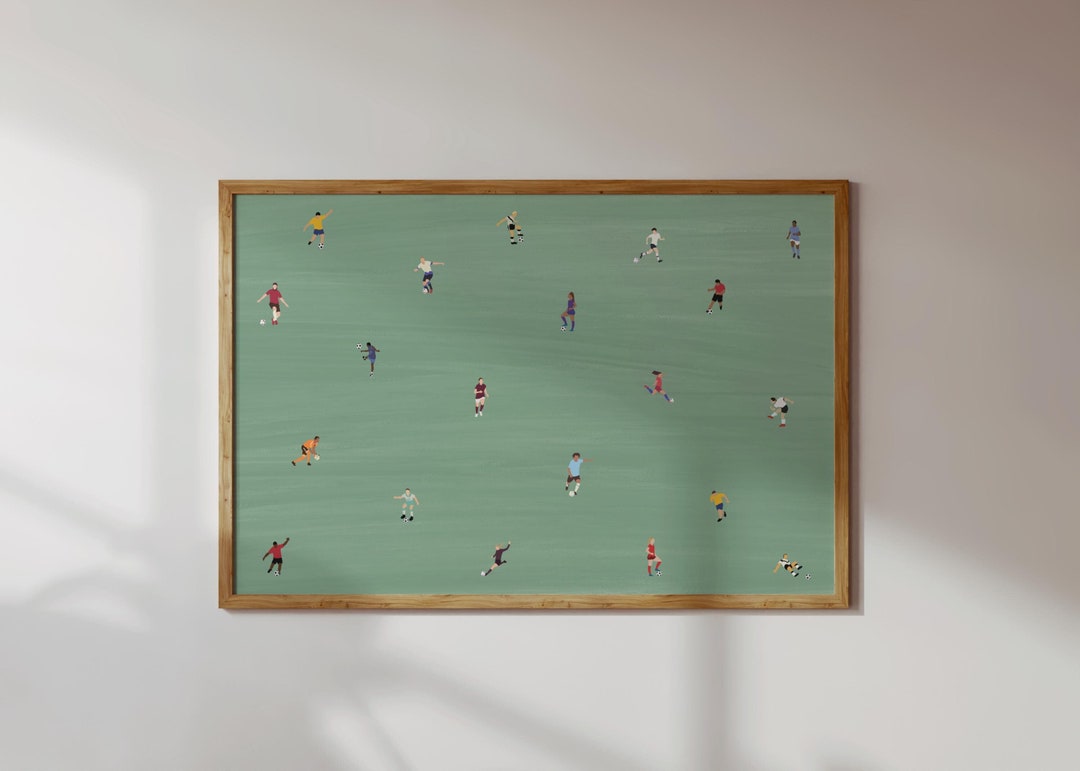 Tiny Soccer Players Print Physical Print - 10x8