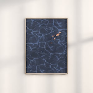 Man Floating in Water | Swimming Wall Art | Pool Print | Beach Art | Digital Download