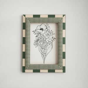 CUSTOM Birth Flower Tattoo Design | Family Flower Bouquet Personalized Gift Minimalist Spine Tattoo Design Gift for Family Digital Download image 15