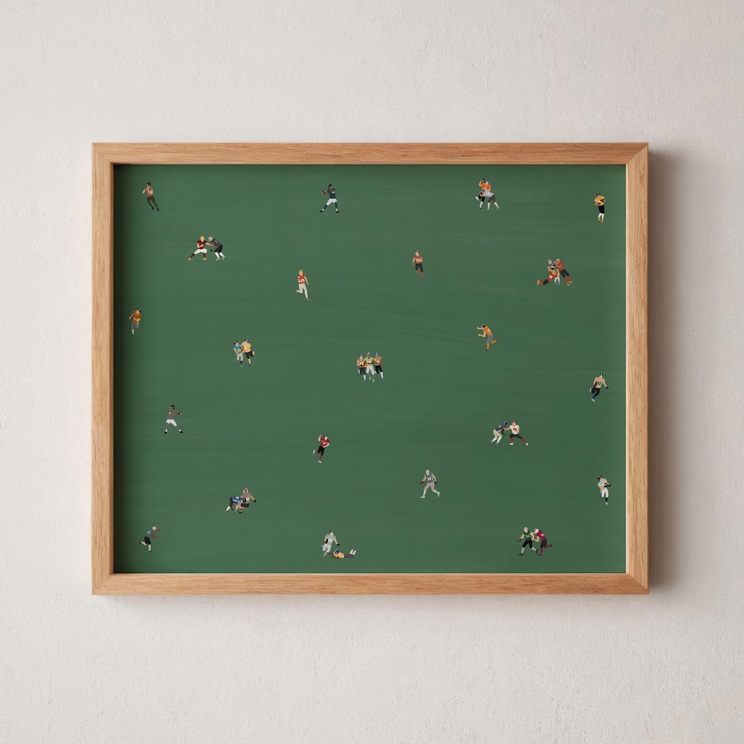 Tiny Football Players Physical Print - 10x8
