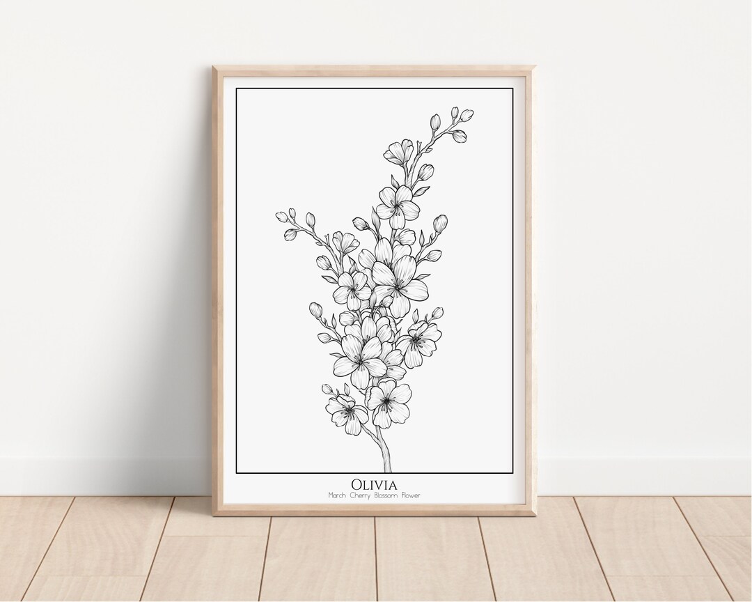 Individual Birth Flower Print CUSTOM Family Flower Art Etsy