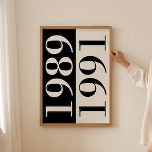 Custom Year Poster | Personalized Family Art| Gift For Couple | Family Gift | Modern Minimalist Decor | Typography Art Digital Download Art