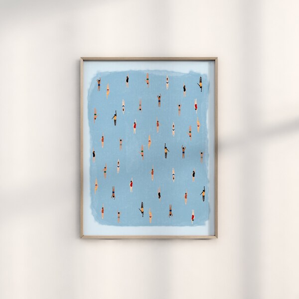 Swimming Art Etsy