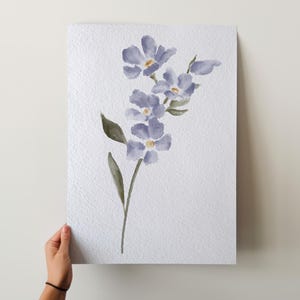 Watercolor Forget Me Not Flower Print | Miscarriage Loss Loved One Remembrance In Loving Memory | Floral Botanical Poster | Digital Download