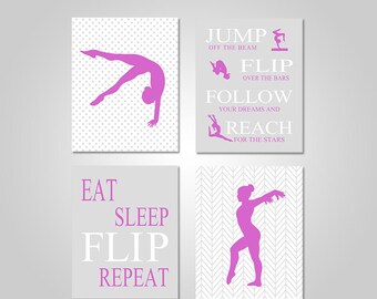 Gymnastics Wall Art Gymnastics Wall Decor Gymnastics Etsy