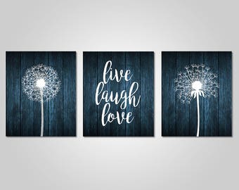 navy blue wall art etsy