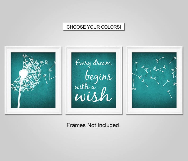 Dandelion Wall Art Dandelion Quote Wall Decor Dandelion Etsy