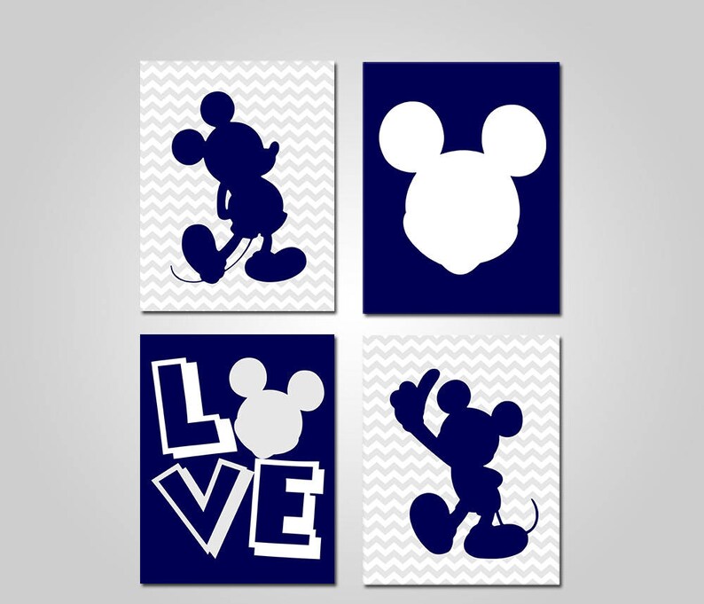 Mickey Mouse Bedroom Wall Art Mickey Mouse Printable Wall Decor Mickey Mouse Wall Art Printable Wall Art Instant Download