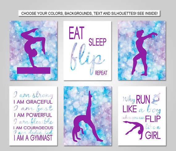 gymnastics wall art - gymnastics bedroom decor - gymnastics posters -  gymnastics canvas - prints - canvas - printable