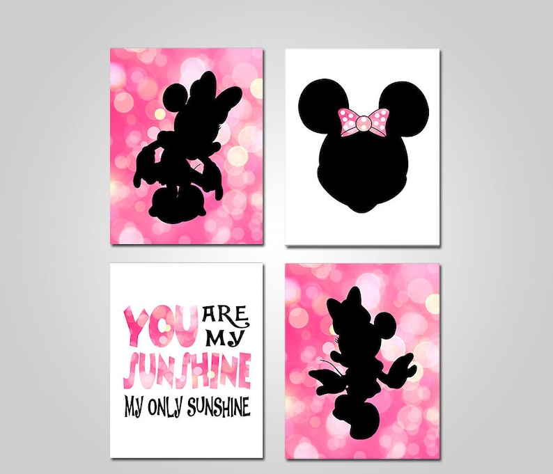 Minnie Mouse Bedroom Wall Art Minnie Mouse Printable Wall Decor Minnie Mouse Wall Art Printable Wall Art Instant Download