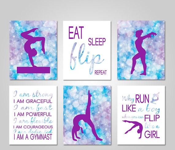 Gymnastics Wall Art Gymnastics Wall Decor Gymnastics Etsy