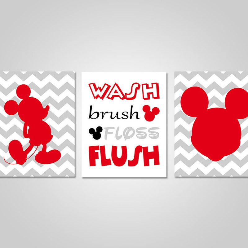 Mickey Mouse Bathroom Decor - Etsy