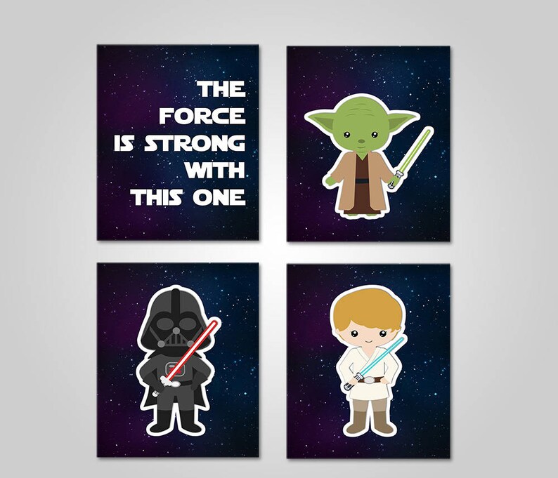 Star Wars Bedroom Wall Art Star Wars Printable Wall Decor Star Wars Bedroom Printable Wall Art Instant Download