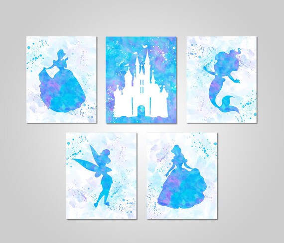 Disney Princess Bedroom Wall Art Princess Printable Wall Decor Princess Wall Art Printable Wall Art Instant Download