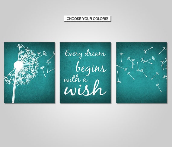 Dandelion Wall Art Dandelion Quote Wall Decor Dandelion | Etsy