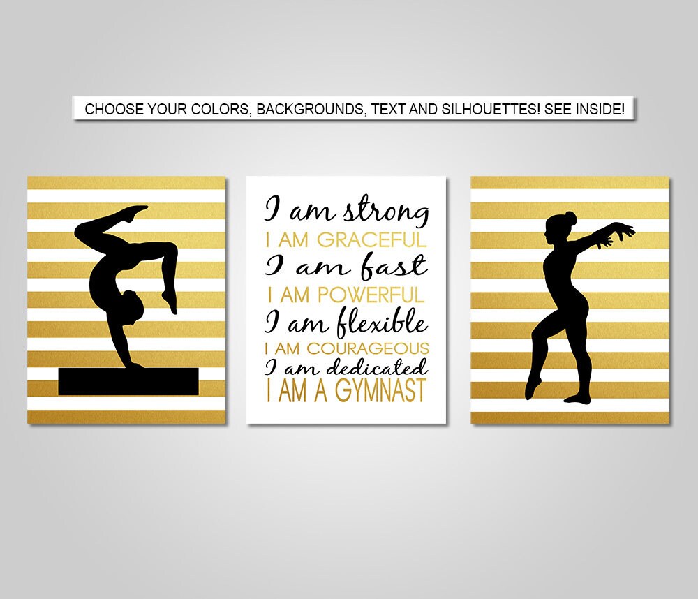 Gymnastics Wall Art Gymnastics Bedroom Wall Decor Prints Etsy