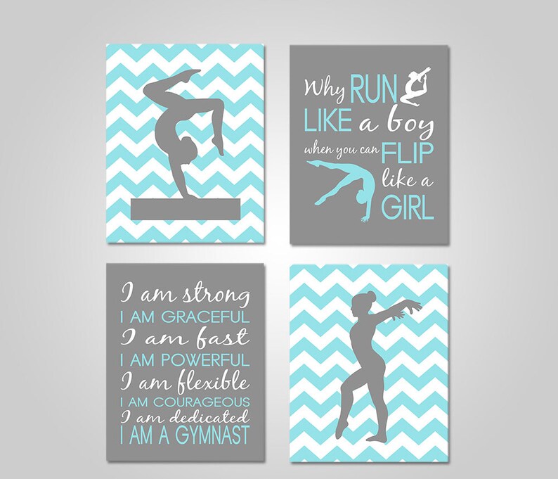Gymnastics Wall Art Gymnastics Wall Decor Gymnastics Etsy