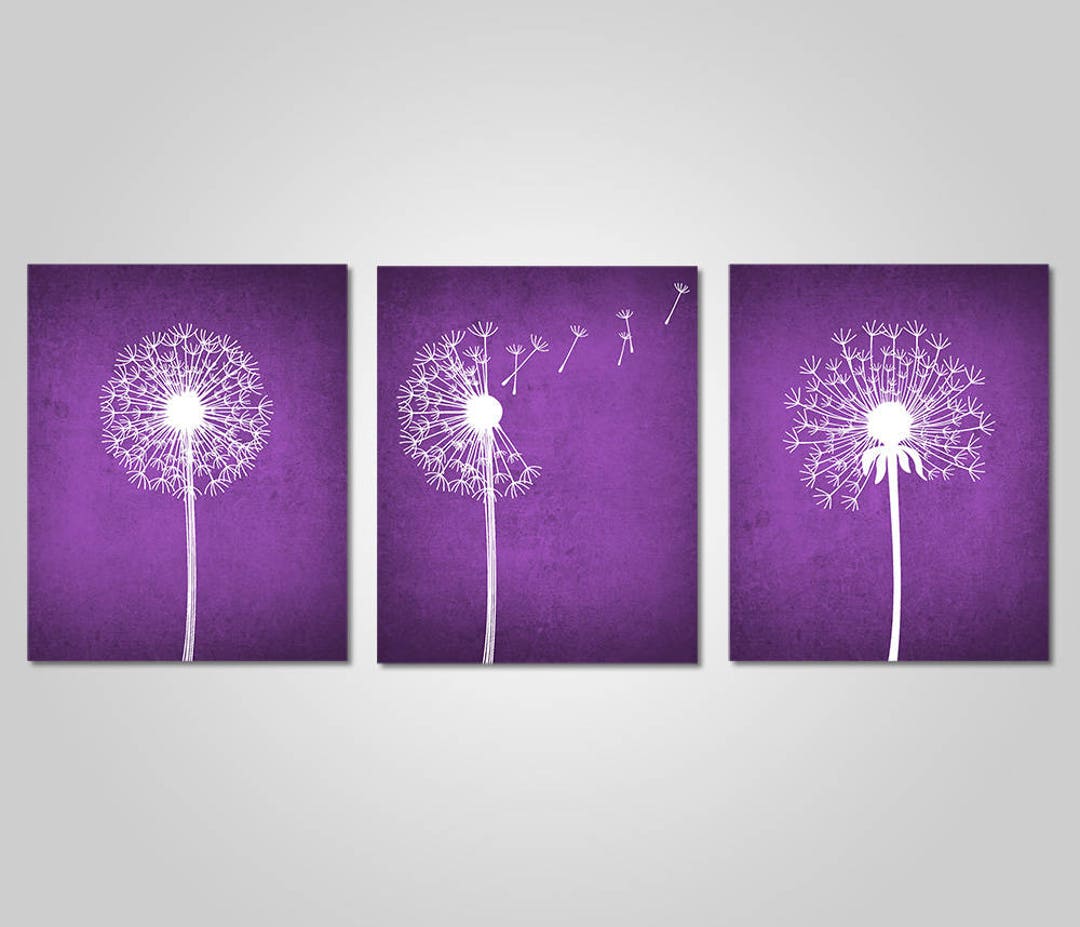 Dandelion Wall Art Home Wall Art Bedroom Dandelion Art Etsy