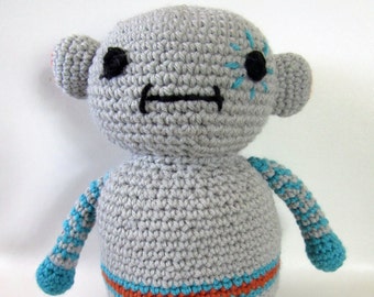 Crochet Stuffed Robot Amigurumi, stuffed robot, amigurumi animals, baby gift, stuffed animals, baby gift for boys, toddler gift, boy toddler