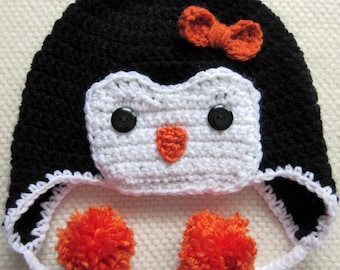 Crochet Penguin Hat Crochet Animal Hats 