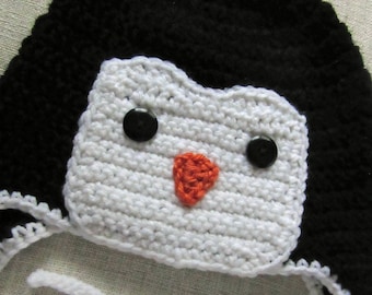 Crochet Penguin Hat, Christmas gifts for teenage girls, stocking stuffers for teens, Christmas gifts for women, penguin gift, animal hat