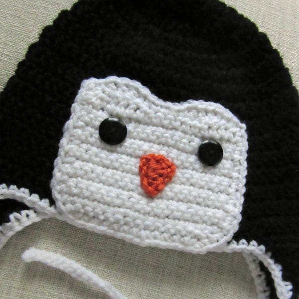 Crochet Penguin Hat, Christmas gifts for teenage girls, stocking stuffers for teens, Christmas gifts for women, penguin gift, animal hat