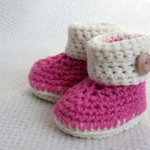 Crochet Cuffed Baby Booties Baby Booties Baby Shoes Baby - Etsy