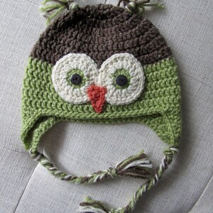 Crochet Owl Hat, winter hat, crochet hat for kids, owl baby shower, stocking stuffers for girls, for toddlers, for baby, for kids, for teens image 3
