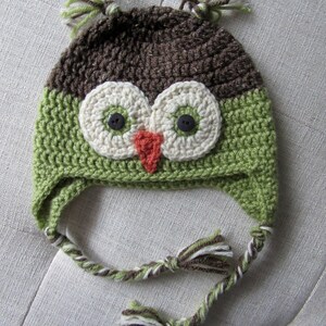 Crochet Owl Hat, winter hat, crochet hat for kids, owl baby shower, stocking stuffers for girls, for toddlers, for baby, for kids, for teens immagine 3